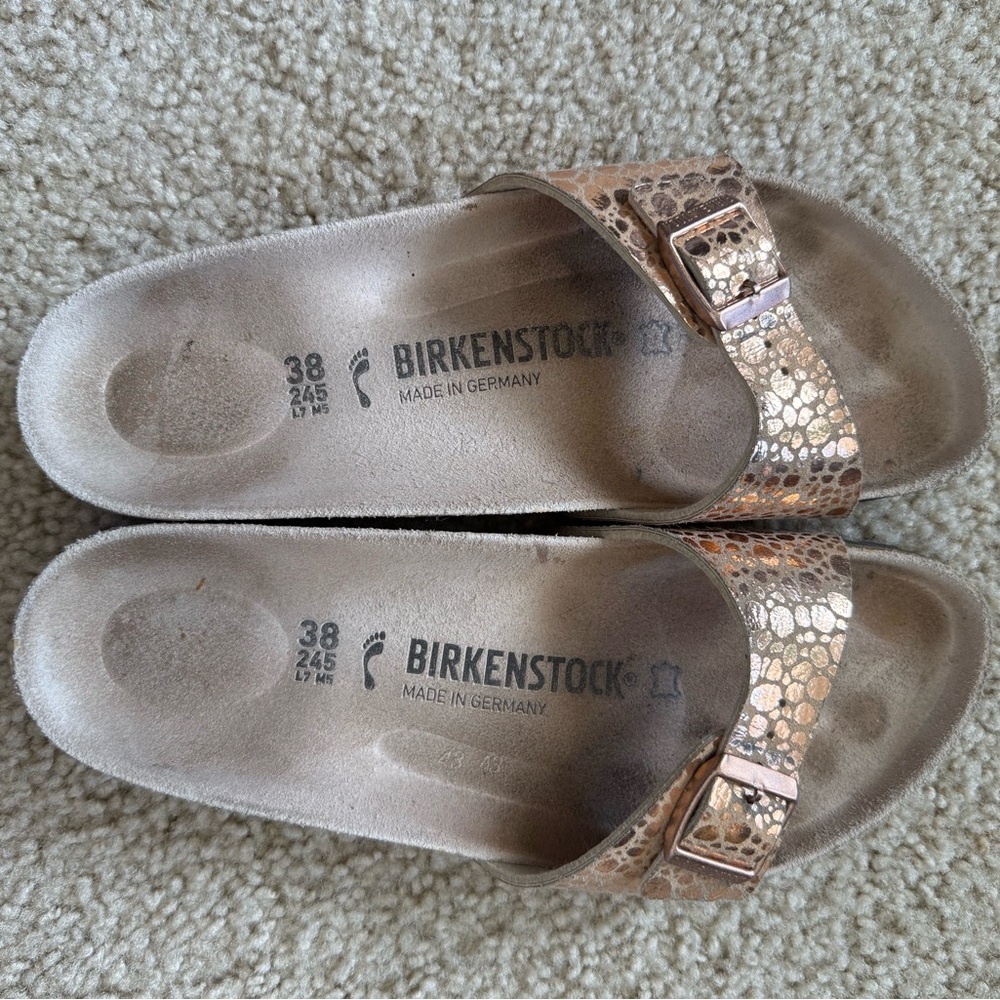 Birkenstock Madrid Rose Gold/Bronze Sandals